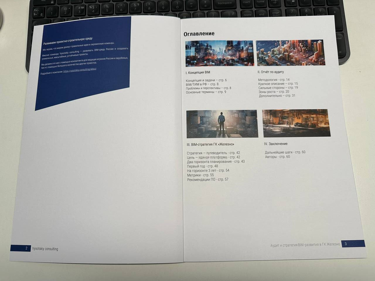 Внешний вид отчета по аудиту и сформированной стратегии развития